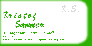 kristof sammer business card